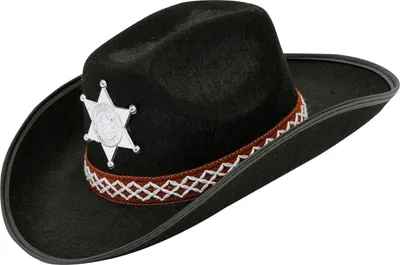 Produktbild von Cowboyhut mit Sheriffstern für Kinder | Schwarz