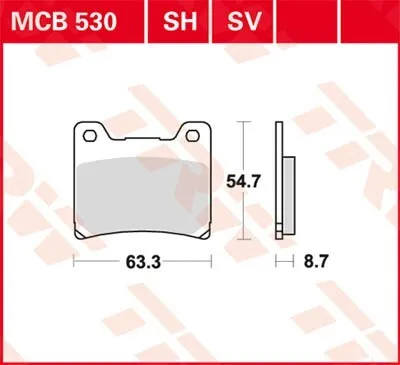 Obrázok produktu pre TRW Bremsbelag Trw Sinter Mcb 530 Sv