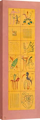 Immagine prodotto di Dipinti su tela Wassily Kandinsky - Trifles morbidi, 1937 - 120 x 40 cm