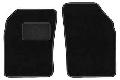 Productafbeelding van Velours voormatten voor Nissan Micra K11 1992-2003 (hatchback) – 2-delig, zwart, op maat – Wielganizator LUX