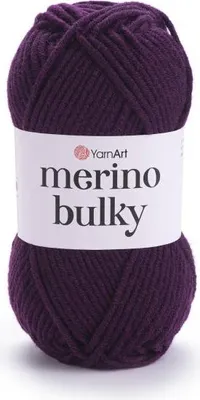 Produktbild von YarnArt Merino Bulky Wolle, Lila, 100m/100g, für warme Winterkreationen