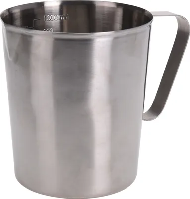 Produktbild von EXCELLENT HOUSEWARE Messbecher aus Stahl Becher mit Maßeinteilung für die Küche 1l