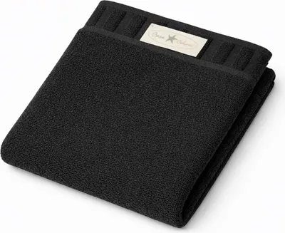 Produktbild von Casa Colori Frottier Handtuch 50x100cm 50 x 100 cm schwarz Hohe Farbbrillanz, Einfache Pflege