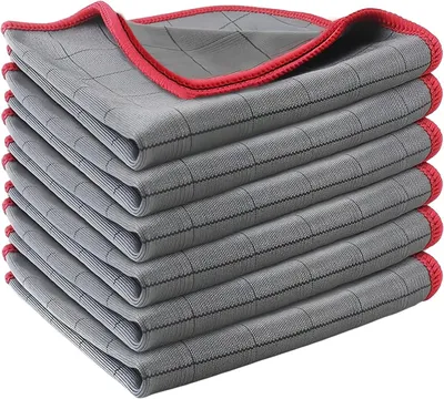 Obrázek produktu pro Mikrovláknový hadřík na čištění, 30 cm, 6 kusů, bezchlupý, vhodný na čištění oken