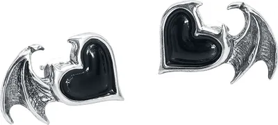 Produktbild von Alchemy Gothic Ohrstecker-Set Damen BlackSoul silberfarben Standard
