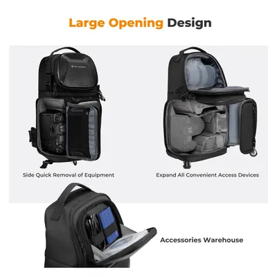 Produktbild von Kameratasche - Sling Bag 10 l - Hartschale - Wasserdicht - Schultertasche - Crossbody - Reisekamerarucksack