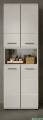 Produktbild von Badezimmer Hochschrank "Cover" in Kaschmir Badschrank 60 x 185 cm