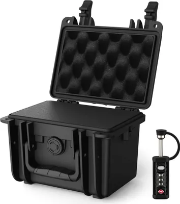 Produktbild von Wiltec Fotokoffer 21,9 x 18,5 x 15,4 cm mit Kofferschloss, Kamera Koffer aus PP und Glasfaser, Schutzkoffer mit Würfelschaumstoff, wasserdichter Transportkoffer