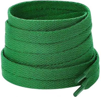 Produktbild von The Kicks Don Flache Schnürsenkel 120 cm – Dunkelgrün – 8 mm