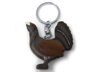 Produktbild von Schlüsselanhänger aus Holz - Auerhahn