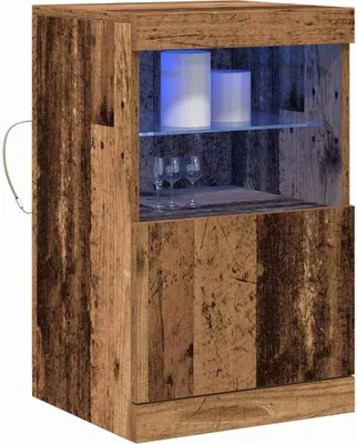 Obrázek produktu pro vidaXL LED příborník z regenerovaného dřeva 41 x 37 x 67 cm materiál na bázi dřeva