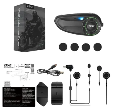 Image de Interphone pour moto, Bluetooth 5.1, étanche IP67, 1 pièce, modèle Q8