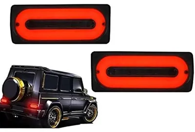 Imagen del producto de Luces traseras LED para Mercedes G W463 (modelos de 1989 a 2015), color humo, con intermitentes dinámicos.