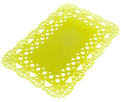 Imagen del producto de Mantel individual de tela verde, 30x45 cm (pack de 3)