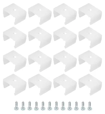 LED-Neonmontageclips, 100 Stück, für 14–17 mm Streifen, durchscheinend