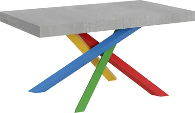 Produktbild von ITAMOBY - Ausziehtisch 160/420x90 cm Volantis Zement Tischbeinein 4/B Farbkombination
