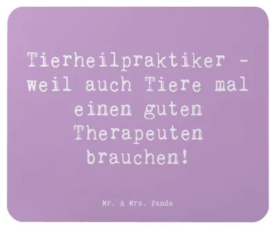 Produktbild von Mr. & Mrs. Panda Mauspad Spruch Tierheilpraktiker - Lavendeltraum - Geschenk, Berufsprodukte, Beruf, Tiertherapeut, Mouse Pad, personalisierte Geschenke, für, Tierwohl