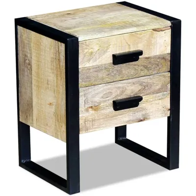 Immagine prodotto di Maison Exclusive - Tavolino con 2 cassetti in legno di mango 43x33x51 cm