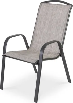 Produktbild von FIELDMANN FDZN 5112 Zahradní židle, rozměry 55 x 73 x 94 cm, barva béžová / černá, výplň z odolné umělé textílie, nosnost do 120 kg, vhodné pro venkovní i vnitřní použití
