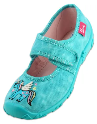 Produktbild von Beck Mädchen Pegasus Hausschuhe, Türkis, 30 EU