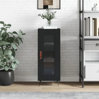 Produktbild von vidaXL Sideboard Schwarz 34,5x34x90 cm Holzwerkstoff