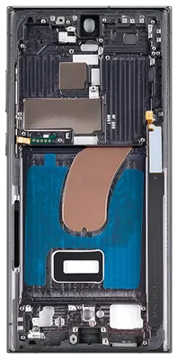 Produktbild von Clappio, Ersatz-Mittelgehäuse für Samsung Galaxy S23 Ultra, Schwarz