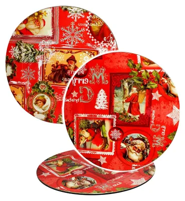 Produktbild von Großer Teller - Weihnachten - Nostalgie - Ø 33 cm - Unterteller/Platzteller/Plätzchenteller