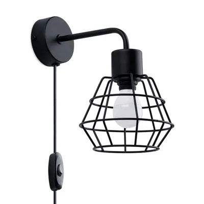 Produktbild von Wandleuchten SUBA schwarz 1xE14 10W Stahl 23x23x15cm Sollux Lighting