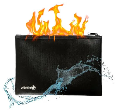 Produktbild von Feuerfeste und wasserabweisende Banktasche, Dokumententasche, Aktentasche mit Innentasche, schwarz