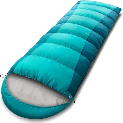 Produktbild von Schlafsack Winter 3-4 Jahreszeiten Leichtgewichtig Wasserdicht Warm Camping Erwachsene 210x80cm Blaugrau