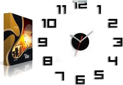 Produktbild von ModernClock, wanduhr, schwarz Uhr 50cm, Stilvoll, Wanduhr DIY, große wanduhren