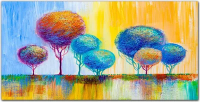Produktbild von Coloray - Bild aus Glas - 120x60 cm - wohnzimmer glasblock mit bild wanddekoration gehärtetes Glas Dekoration Küche - Malerei Baum
