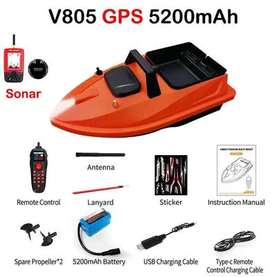 Produktbild von V805 RC Köderboot - GPS Futterboot - 500 m Reichweite - 1,5 kg Traglast - 24 Speicherplätze - Automatische Rückkehr - V805 GPS 5200 S