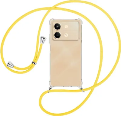 Produktbild von Handykette Backcover-Schutzhülle mit Band (Metall silberfarben) für Xiaomi Redmi Note 13 Pro 5G - gelb
