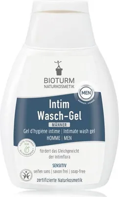 Productafbeelding van Bioturm 305, Intieme waslotion, voor dames, 250 ml, fles. Reinig het intieme gebied grondig met de gel en spoel daarna met water. Inhoud: Aqua, Coco-Glucoside, Sodium Coco-Sulfate, Whey*, Inulin, Sodium Caproyl/Lauroyl Lactylate, Lactic...