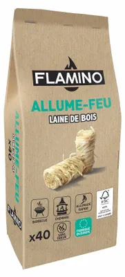 Image de Allume-feu Laine de Bois 40 pcs FLAMINO