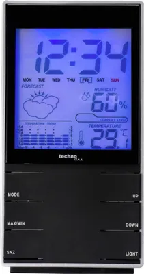 Obrázek produktu pro Technoline WS 9120, Černá, Stříbrná, AAA, 176 mm, 87 mm, 54 mm, 160 g