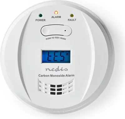 Produktbild von Nedis Dtctco40Wt Detektor tlenku węgla Zasilany bateryjnie Żywotność baterii do: 5 lat Zgodność: En 50291 Z przyciskiem testowym 85 Db Biały