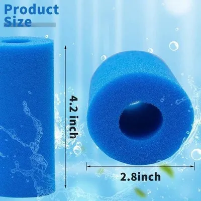 Produktbild von Filterschwamm Typ A, wiederverwendbarer Schwimmbadfilter – Schaumstoffkartuschenschwamm für Initex-Schwimmbadfilter Typ A – 6 Stück