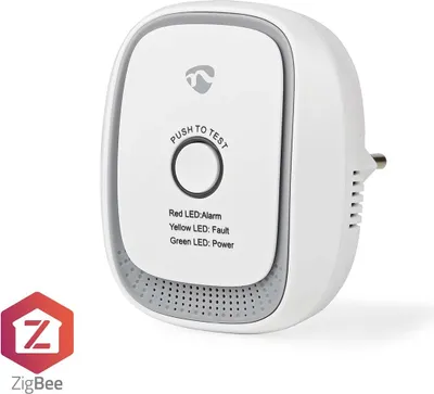 Produktbild von Nedis Zbdg11Cwt Smartlife Detektor gazu Zigbee 3.0 Zasilanie sieciowe Żywotność czujnika: 5 lat En 50194-1:2009 Android / Ios Z przyciskiem testowym 75 Db Biały