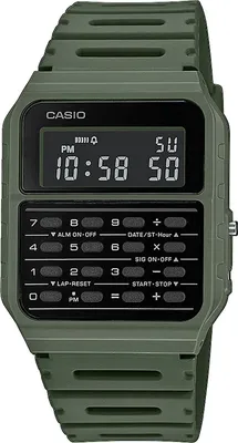 Produktbild von Casio CA-53WF-3B Calculator Green Digital Herren-Armbanduhr Original