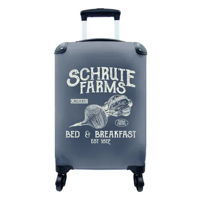 Produktbild von MuchoWow® Koffer Handgepäck Trolley Rollkoffer Kleine Reisekoffer mit 4 Rollen - Rübe - Retro - Zitat - Cabin Size < 55x40x23 cm & 55x40x20 cm - Fotokoffer - Kabinenkoffer - Boardgepäck - Reise-Box - Reisekoffer - Reisegepäck - Koffer mit Bild - Trolley für Kinder