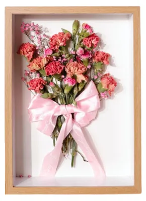 Produktbild von 10-Zoll-Fotorahmen mit getrockneten Blumen, handgefertigtes DIY-Seidenpapier mit Rosen, gerahmtes Bild