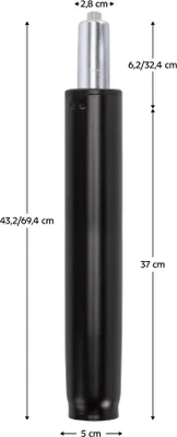 Produktbild von Kondela Gasdruckfeder Kolben Typ 7 69,4 cm - Schwarz