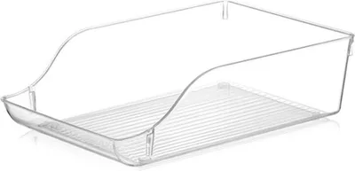 Zdjęcie produktu dla 2 organizery na lodówkę 22,5 x 10 cm, otwarte, przezroczyste