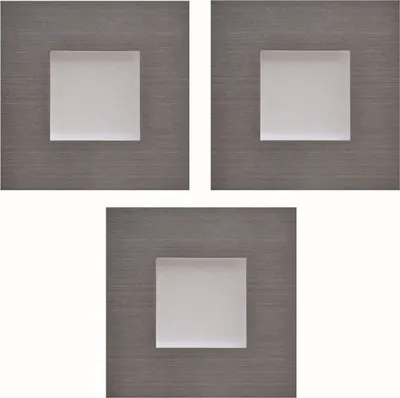 Produktbild von LED Sockelleuchte Küche, Edelstahl Einbauleuchte Karo 3x 0,3 W
