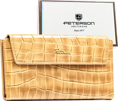 Obrázok produktu pre Peterson dámska peňaženka z ekologickej kože béžová 19 cm
