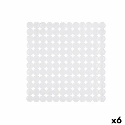 Obrázek produktu pro Protiskluzová podložka do sprchy bílá PVC 68 x 36 x 1 cm (6 kusů)
