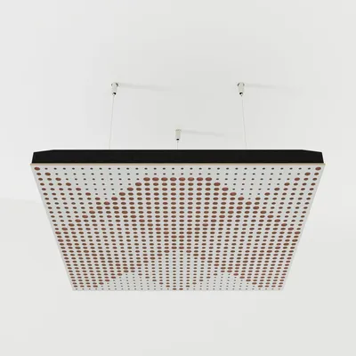 Produktbild von 4er-Set Akustik-Deckenpaneele WILDS Samt 50x50x5 cm, Weiß/Rosa