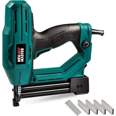 Immagine prodotto di Pistola elettrica 2-in-1 per graffette (15-32 mm) e chiodi (15-20 mm), inclusa di 200 graffette e 800 chiodi